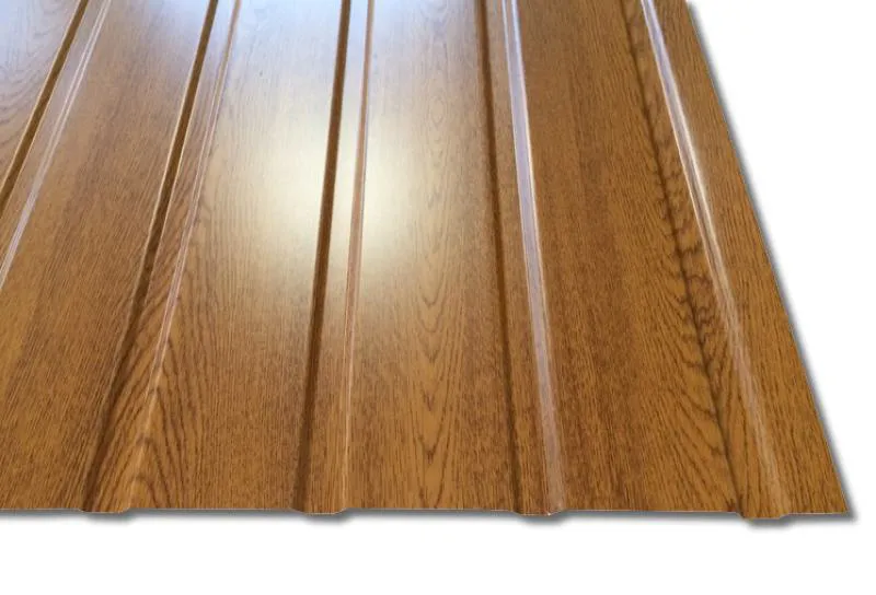 Wandblech T-7W Golden Oak - Holzoptik - 25 µm Polyesterbeschichtung - Bild 5